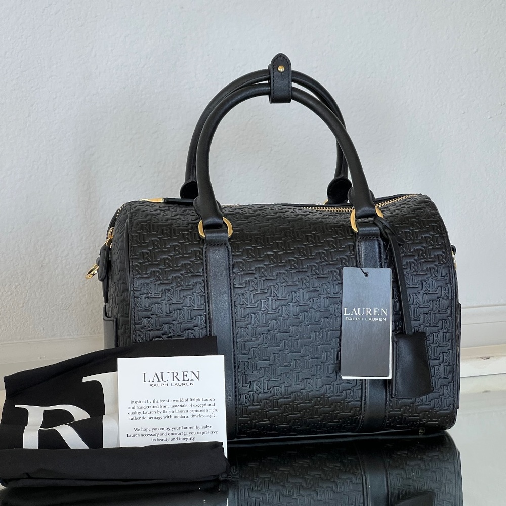 Ralph Lauren Debossed Leather Medium Kaden Satchel bag. 431883554004